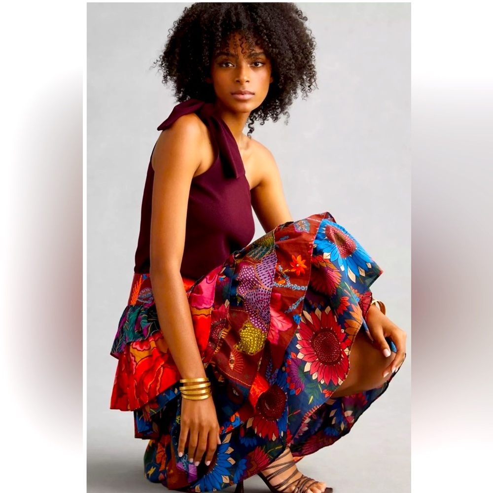 NWT FARM Rio tiered skirt from Anthropologie